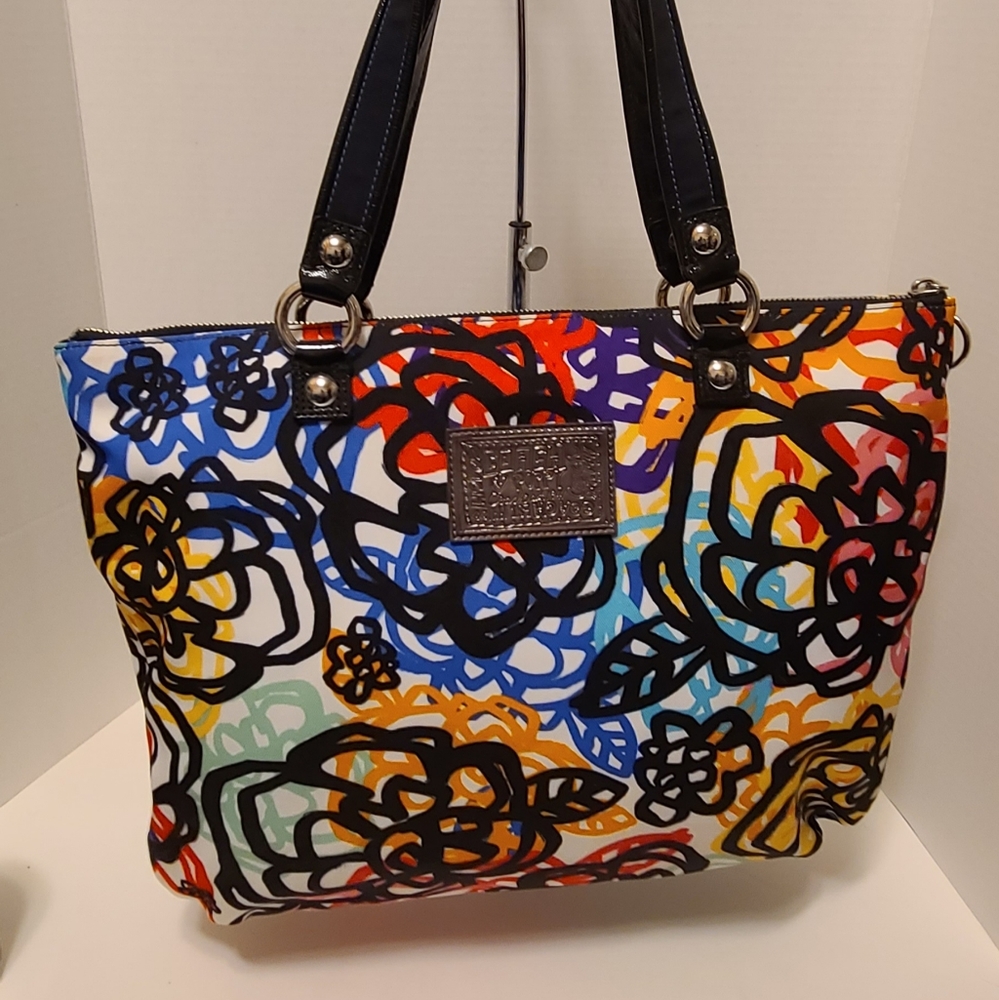 Coach Poppy Graffiti Blossom Tote